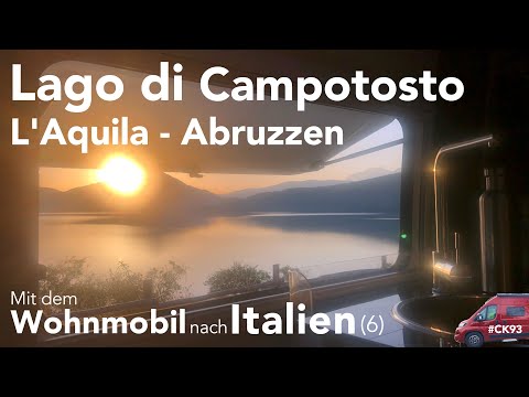 Traveling by motorhome to Abruzzo: L'Aquila and Lake Campotosto