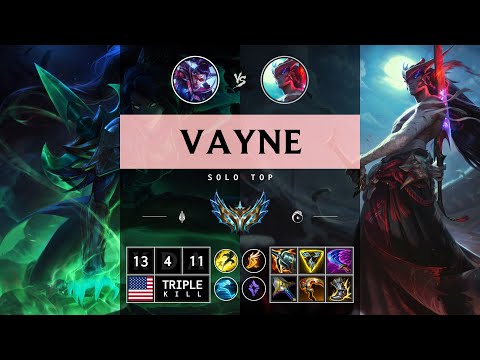 Vayne Top vs Yone - NA Challenger Patch 14.13