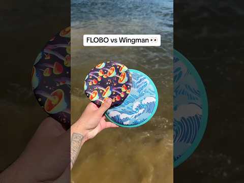 FLOBO vs Wingman! Which is better for the water? 👀 #wingman #FLOBO #waboba #wingmandisc #frisbee