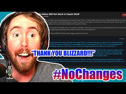 Asmongold Reacts To Blizzard Removing LFG Addons From Classic Wow
