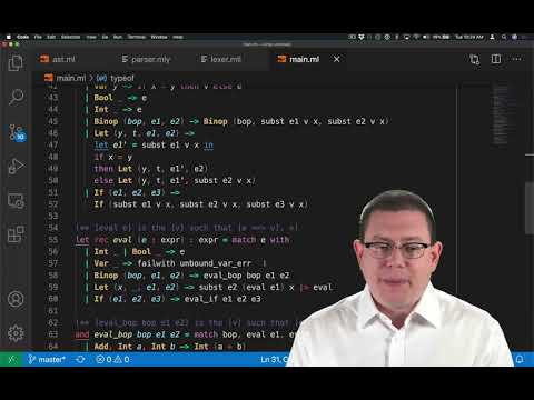 SimPL Type Checker Part 1 | OCaml Programming | Chapter 9 Video 34
