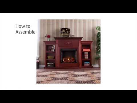 FE8547: Tennyson Electric Fireplace w/ Bookcases - Classic Mahogany Assembly Video