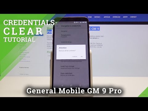 How to Clear Credentials in GENERAL MOBILE GM 9 Pro - Delete All Licenses