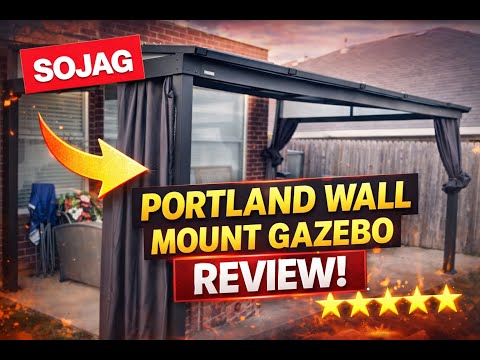 You should get an affordable gazebo ⛺️☀️(SOJAG Portland Wall Mount Gazebo 10x14)