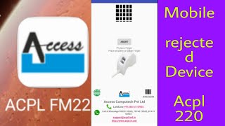 Acpl Fm220 rejstred for mobile mobile main not concted device solution@rafiq mobile com