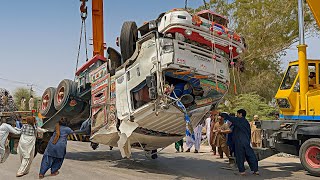 Truck Loaded with Clothes Flipped Twice on Highway | What Workers Did in 4 Hours Was Unbelievable