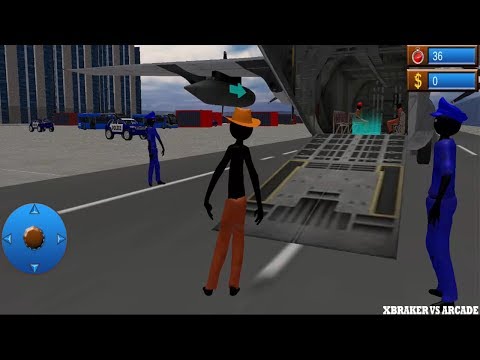 Stickman Prisoner Transport Police Airplane 2017 - Android Gameplay HD