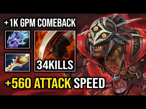 +560 Attack Speed Mega Comeback Level 30 Bloodseeker Super Sonic Speed Dota 2