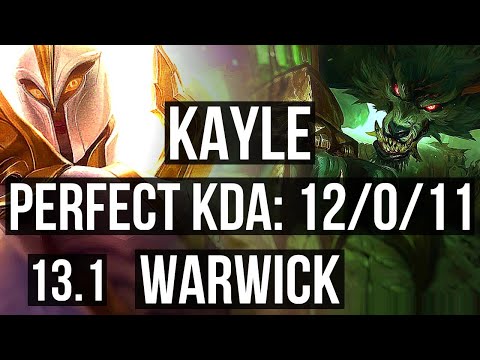 KAYLE vs WARWICK (TOP) | 12/0/11, Quadra, Legendary | EUW Diamond | 13.1