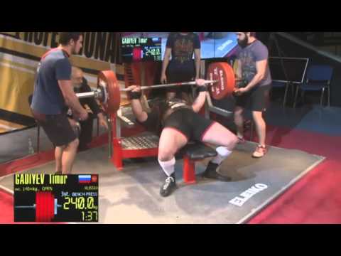 Гадиев Тимур - Жим лежа 240 кг / WRPF World Powerlifting Championship 2015