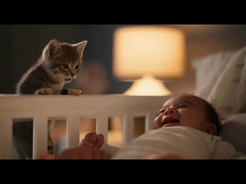 “Baby Talks, Kitten Replies | The Cutest Duo Ever!”