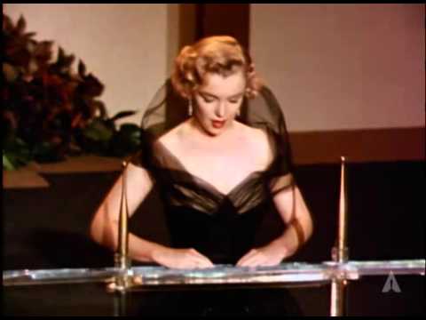 Footage Of Marilyn Monroe Presenting Oscar For Best  Sound Recording In 1951 -  "All About Eve"