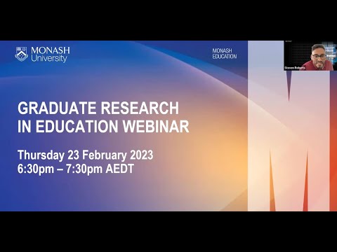 Education Graduate Research Webinar - Thursday 23 February 2023