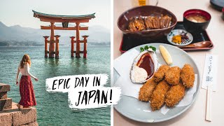 Most BEAUTIFUL Shrine in Japan! + Trying Unique Japanese Foods (Miyajima Floating Torii Gate)