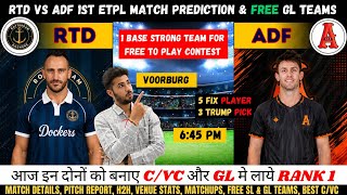 RTD vs ADF Dream11 Prediction, Rotterdam Dickers vs Amsterdam Flames Fantasy Team Analysis #rtdvsadf