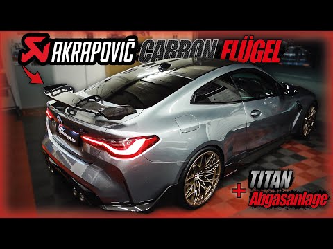 AKRAPOVIC Carbon Rear Wing + Titanium Exhaust System suitable for BMW M4 G82 Competition X-Drive