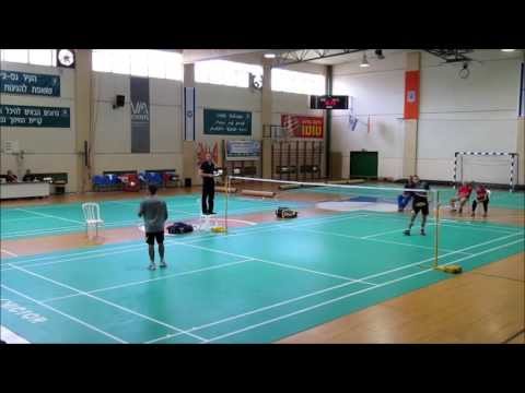 MS Final - Misha Zilberman vs. Itay Elazar אליפות ישראל בבדמינטון 2013 - גמר יחידים