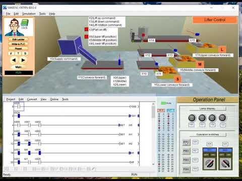 PLC FX Series MITSUBISHI Lifter Control