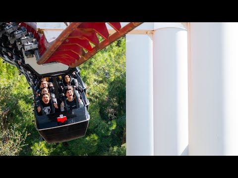 Off-ride footage of a Ninja train