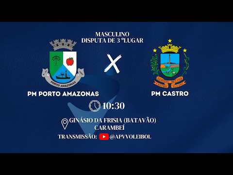 JOGOS DA JUVENTUDE PARANÁ - DISP. 3º LUGAR - PM PORTO AMAZONAS x PM CASTRO - MASCULINO