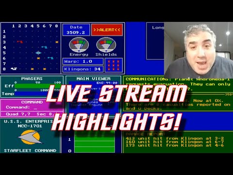EGA Trek (DOS, 1988) - Live Stream Highlights (Let's Play)
