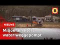 Zó pomp je een recreatieplas van 20 miljoen liter leeg | Omroep Brabant