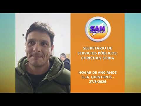 Diálogo con el Secretario de Servicios Públicos de la Municipalidad de Deán Funes, Christian Soria