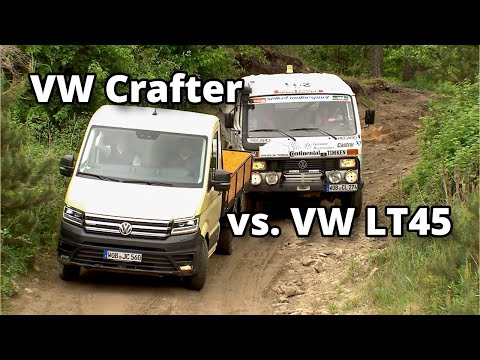 Rallye-Legende trifft Technik von heute: Volkswagen LT45 vs. Crafter 4MOTION im Offroad-Vergleich