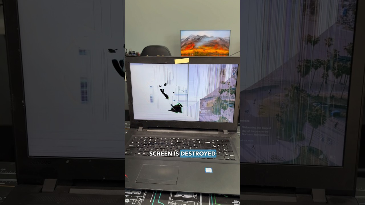 Smashed Laptop Screen! #pc #tech #pcrepair #repair #computerrepair #techtips #laptoprepair