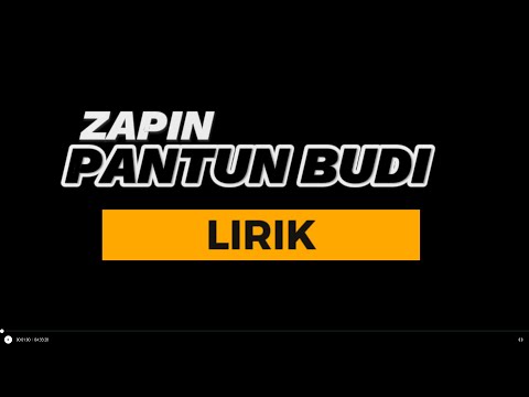ZAPIN PANTUN BUDI lirik