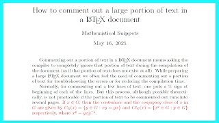 Restricted compilation of a LaTeX document