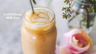 ICED MILK TEA with fresh  milk and homemade brown sugar syrup| Oolong Tea Bags