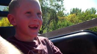 preview picture of video 'First Roller Coaster Ride - Lagoon - Farmington Utah'