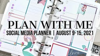 Plan with Me | Social Media Planner | August 9-15, 2021 #personalrings #moterm #clothandpaper
