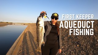 We're Back! First Keeper of 2022! | Aqueduct Fishing | Delta Mendota Canal | Striper Fishing