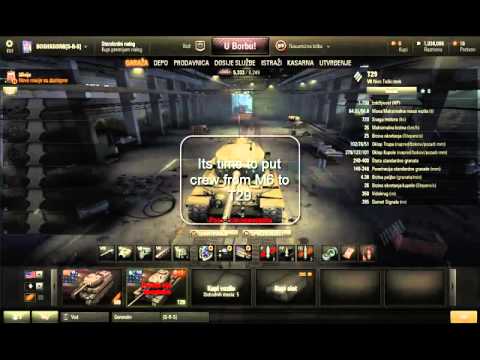So how to retrain crew in World of Tanks... M6 to T29