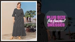 Plus size cocktail Black Dresses For Funeral