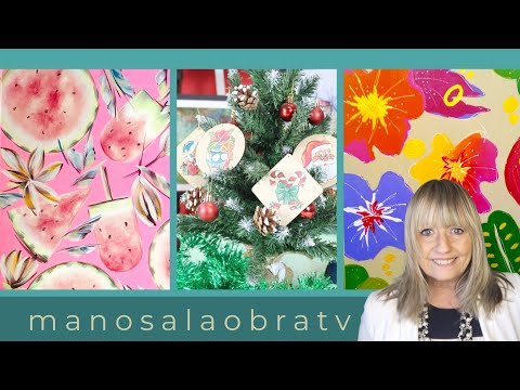 ManosalaObraTv 2021 Programa 28  Pintar Cuadros fáciles  - Adornos Navideños  Pintar Cuadros al Oleo
