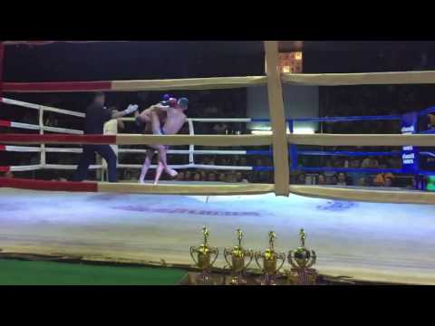 Muay Thai take down leg hook slow motion