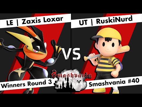 LE | Zaxis Loxar (Greninja) vs UT | RuskiNurd (Ness) - WR3 - Smashvania #40