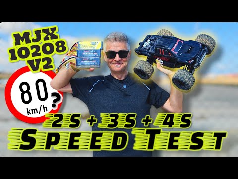 HOW FAST? V2 MJX 10208 2S,3S+4S SPEED RUNS! #mjxrc