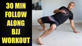BJJ FULL BODY HOME WORKOUT - 30 Min Follow Along Jiu Jitsu Based Workout