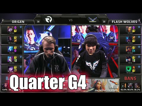 Origen vs Flash Wolves Game 4 | Quarter Finals LoL S5 World Championship 2015 | FW vs OG G4 Worlds