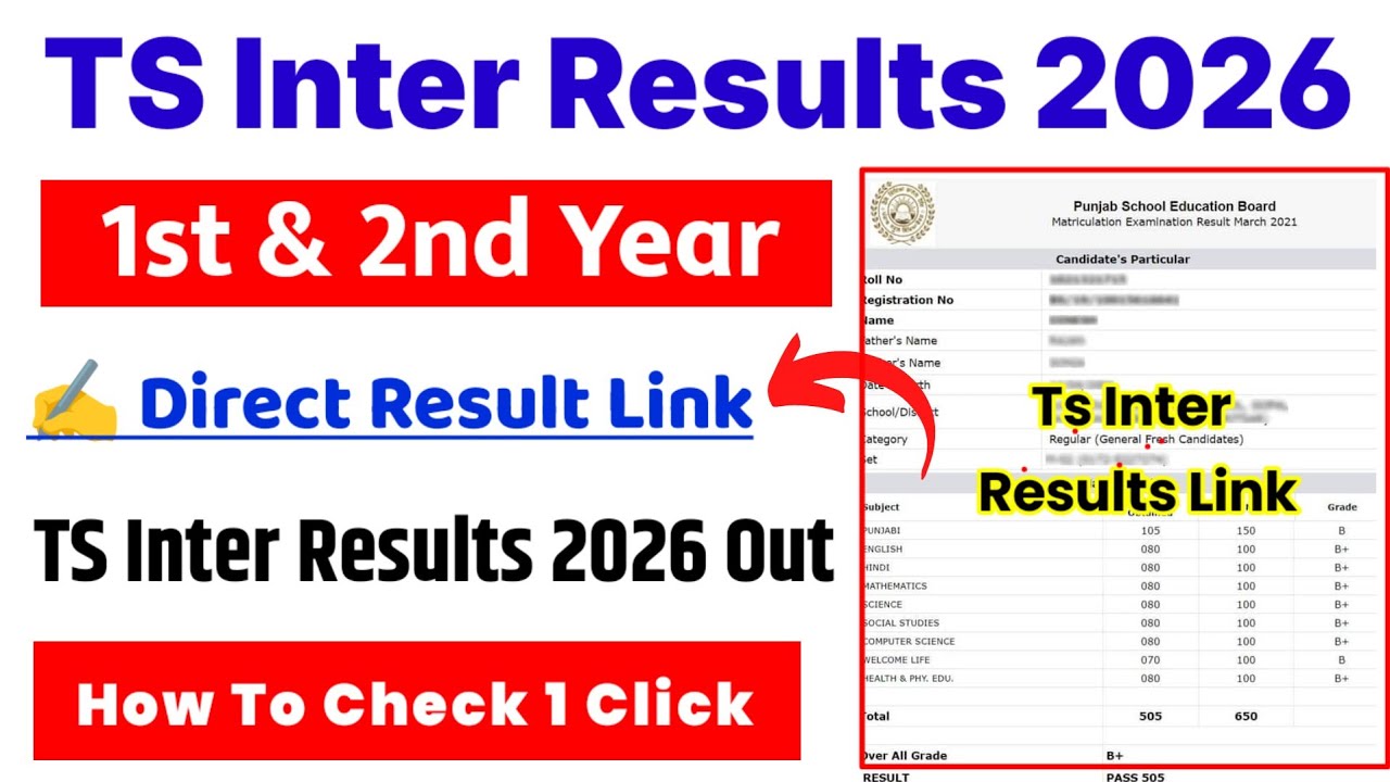 TS Inter Result 2026 🔴 How To Check TS Inter Results 2026 | TS Inter 1st 2nd Year Result 2026 Check