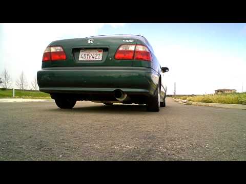 Magnaflow full Catback exhaust on 1999 Honda Civic Sedan DX (D16Y7)