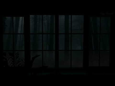 Rain Storm in Forest w/ Window Ambience by closer view | Get rid of stress & sleep well in 3 minutes