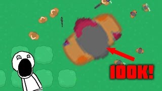 Braains.io World Record! Biggest Zombie EVER! (100K Score)