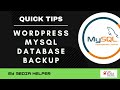 Effortless WordPress MySQL Database Backup Step By Step Tutorial