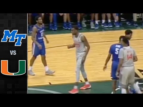 Middle Tennessee vs. Miami Basketball Highlights (2017-18)