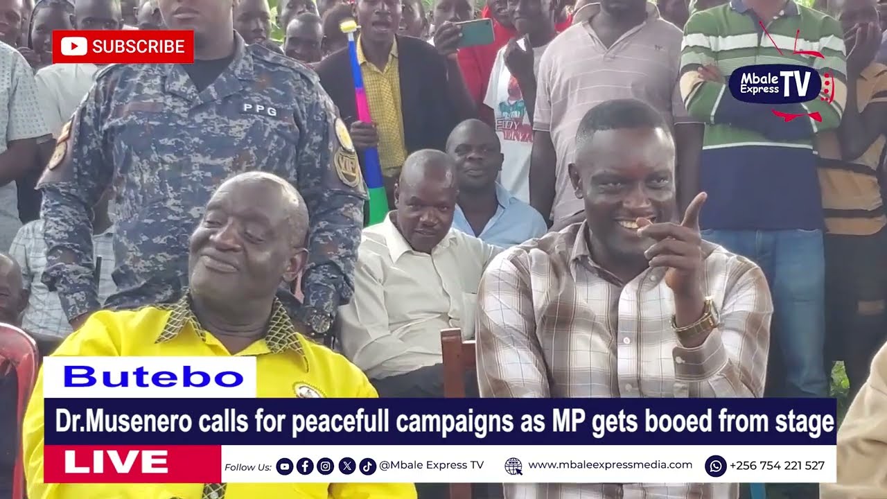 Dr. Musenero advocates for peaceful elections as MP gets booed on stage by voters